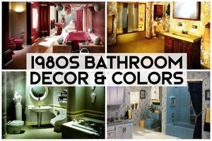 Vintage 1980s bathroom decor and color schemes