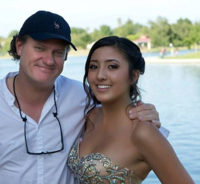 Georgia rodger with her father peter rodger