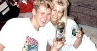 Homolka and bernardo young with beers Homolka and bernardo young with beers