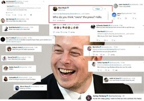 Based elon musk asks who do you think controls the media which immediately trigger the jews