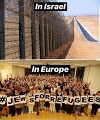 In Israel in Europe jews for refugees