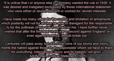 It is untrue that me or germany wanted the war adolf hitler 1945
