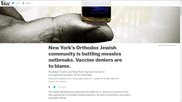 Jews do not take vaccines