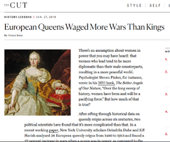 Queens waged more wars than kings women are worse leaders than men