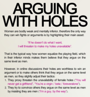 Arguing with holes