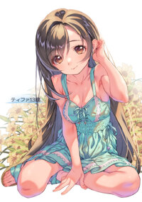 Lolibooru 356213 bare shoulders eyebrows visible through hair final fantasy vii medium breasts